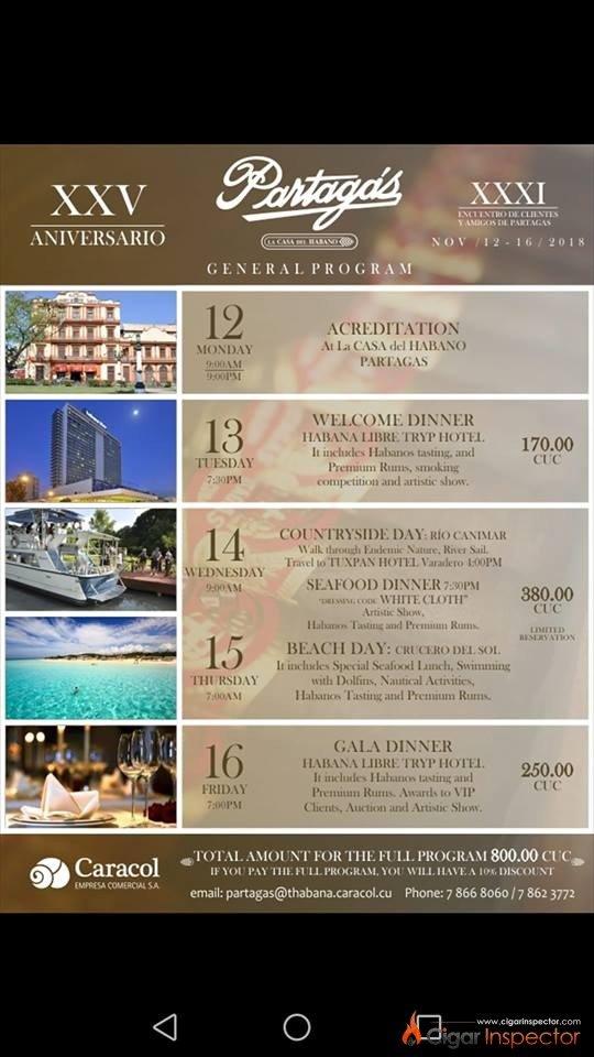 Partagas Festival Timetable