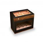 Montefortuna Glass Graphite Black Humidor Montefortuna Graphite Humidor Glass