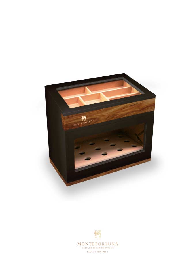 Montefortuna Graphite Humidor Glass